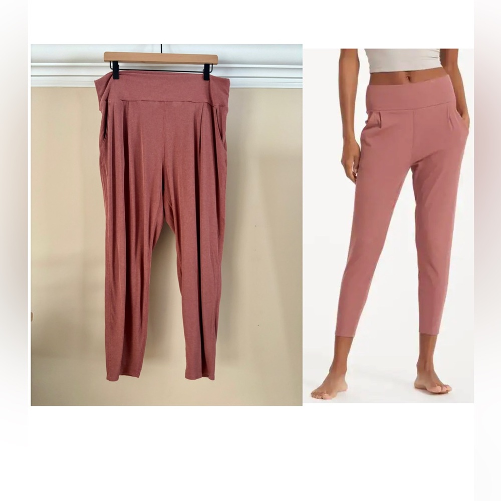 Vuori Pose at Ease Pants | Ultra Soft Performance Rib | Rosewood Heather | XL